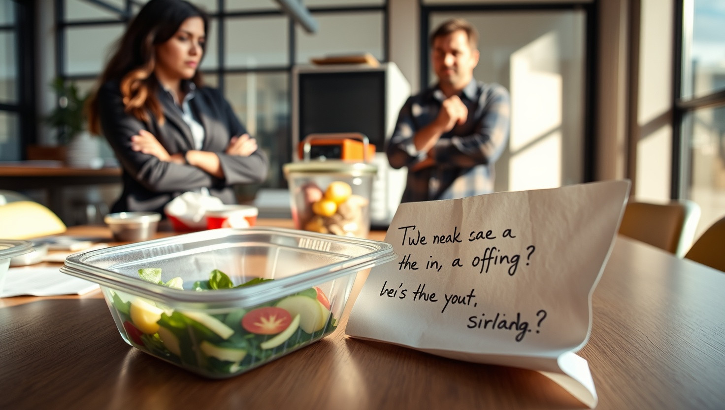 Dealing with Office Lunch Theft: Confronting a Coworker Over Personal Grudge