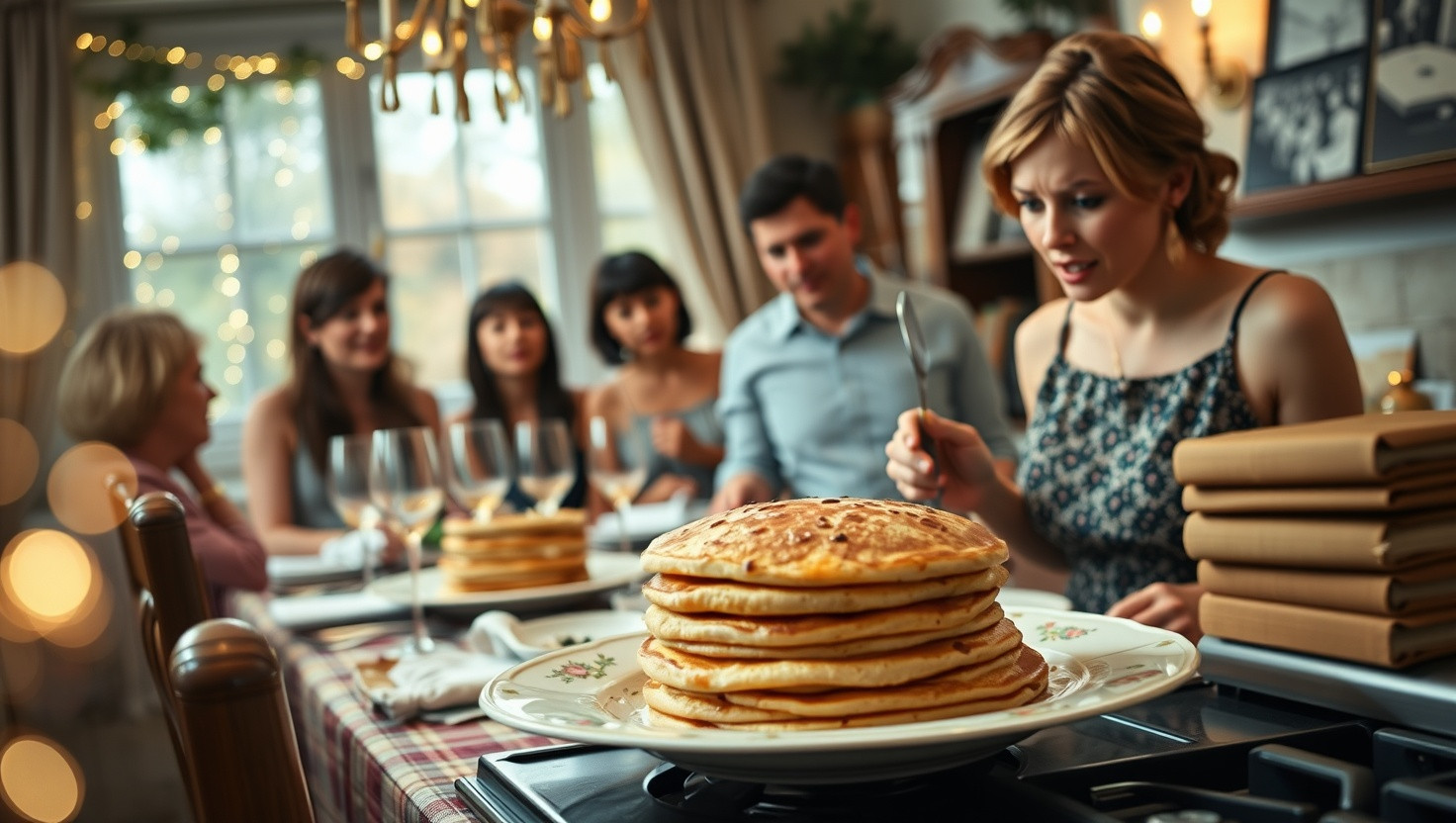 Family Drama Unfolds Over Secret Pancake Recipe at Dinner Party