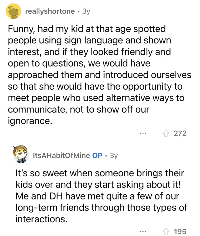 The woman could have made it a learning experience for her kid.