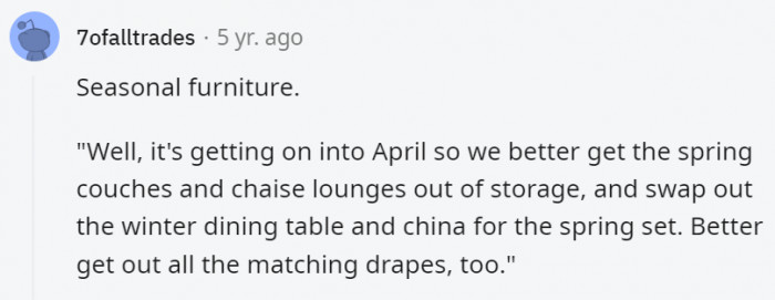 4. The best most of us can do is swap out decorations for the holidays