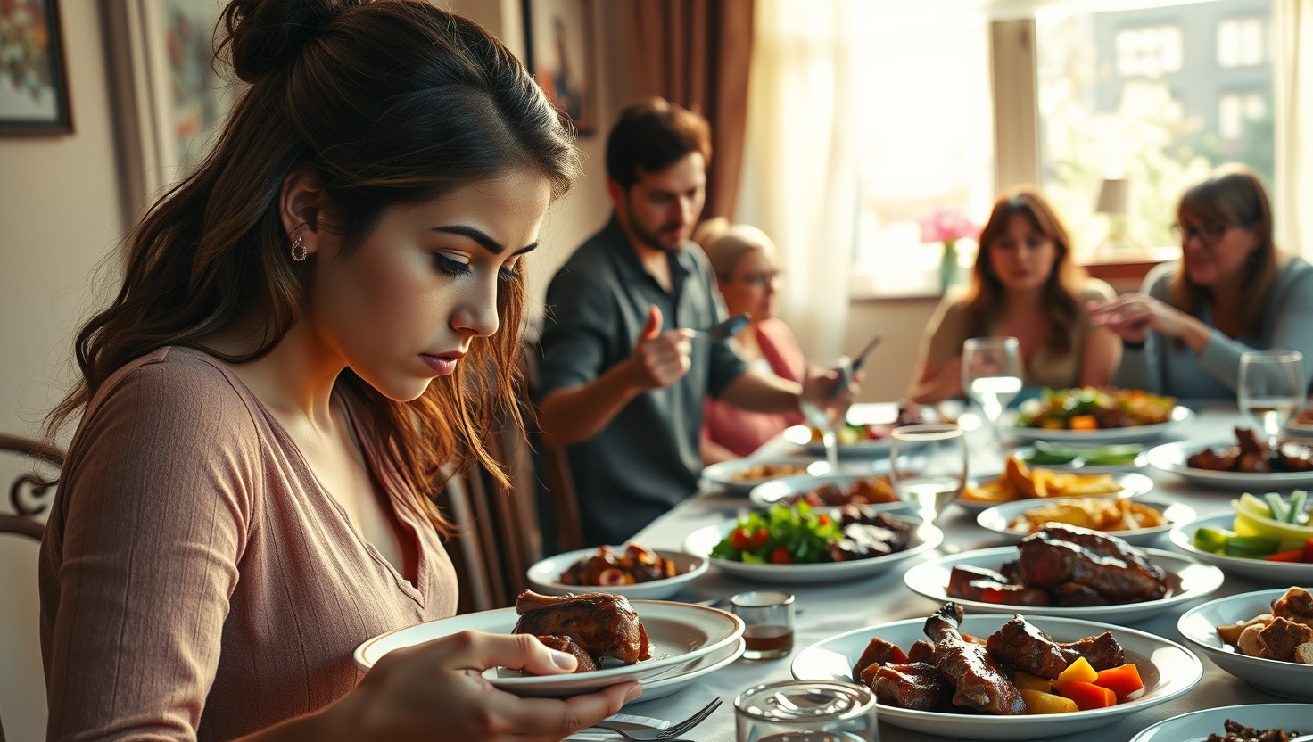 Family Dinner Drama: AITA for Serving Meat to Vegetarian Sister?
