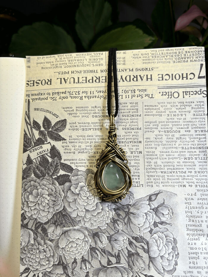 "I Handcrafted This Pendant With Prehnite And Brass. I Hope You Will Like It"