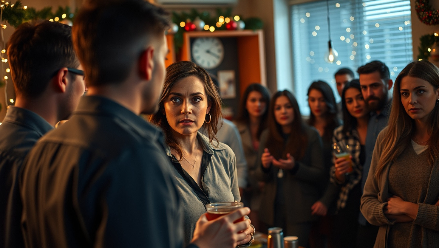 Office Christmas Party Drama: AITA for Exposing Coworkers Affair?
