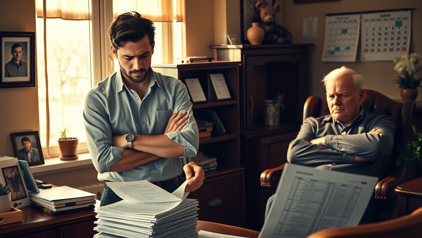 Struggling Family Business: Son Demotes Dad Amid Financial Strain