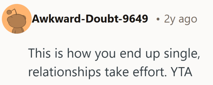 The warning here is blunt and centers effort as the real dealbreaker.