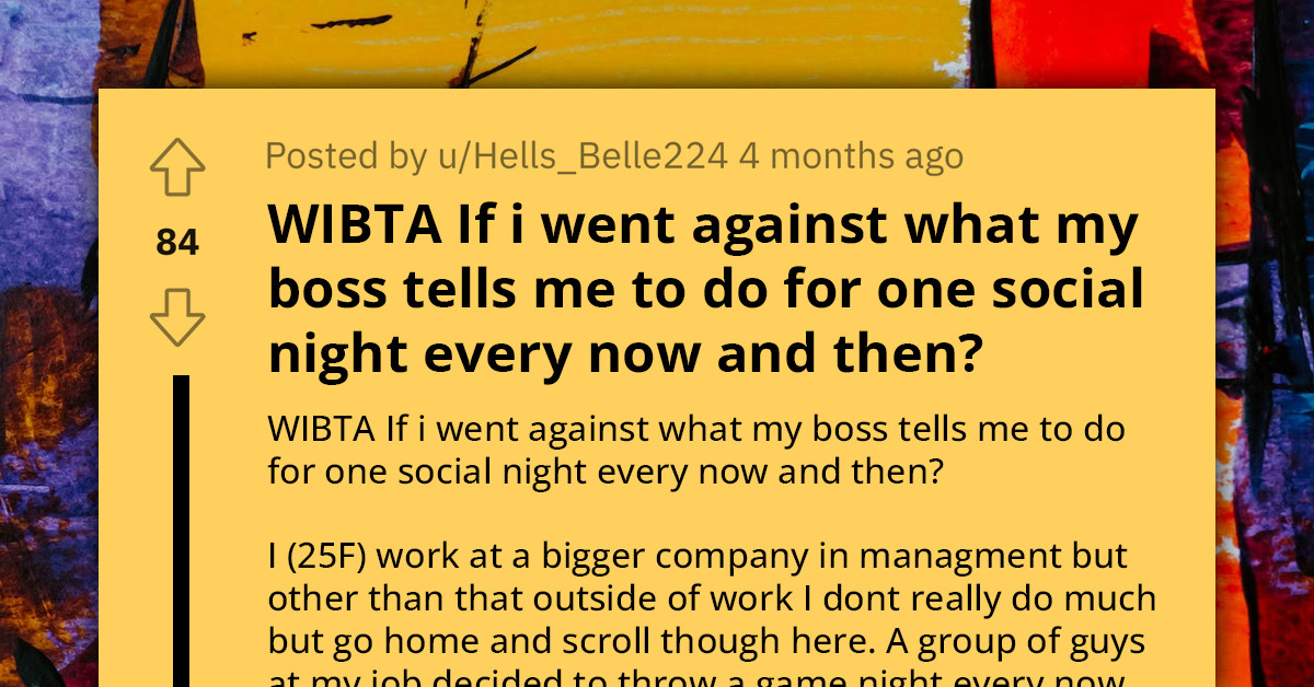 Manager Champions After-Hours Game Nights With Colleagues Despite Boss's Warnings About Professionalism