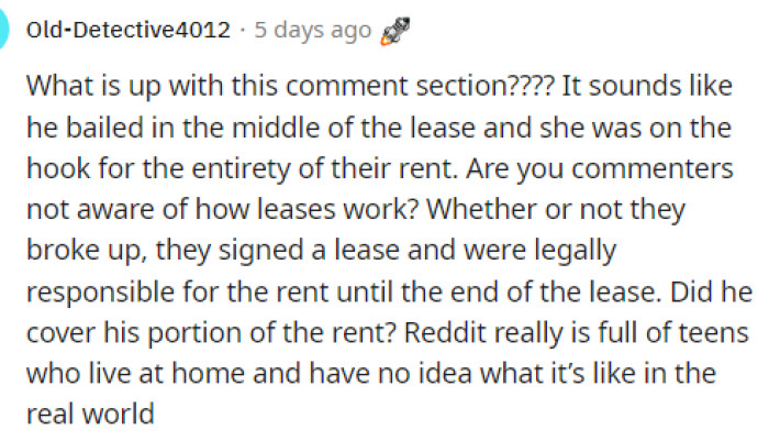 This person gave us insight into their perspective on why they feel that OP isn't TA in this situation.