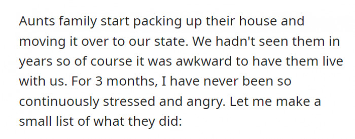 It was an awkward setup—having to live with another family whom they hadn’t seen for years. To add fuel to the fire, their reunited relatives were not the best housemates anyone could ask for.