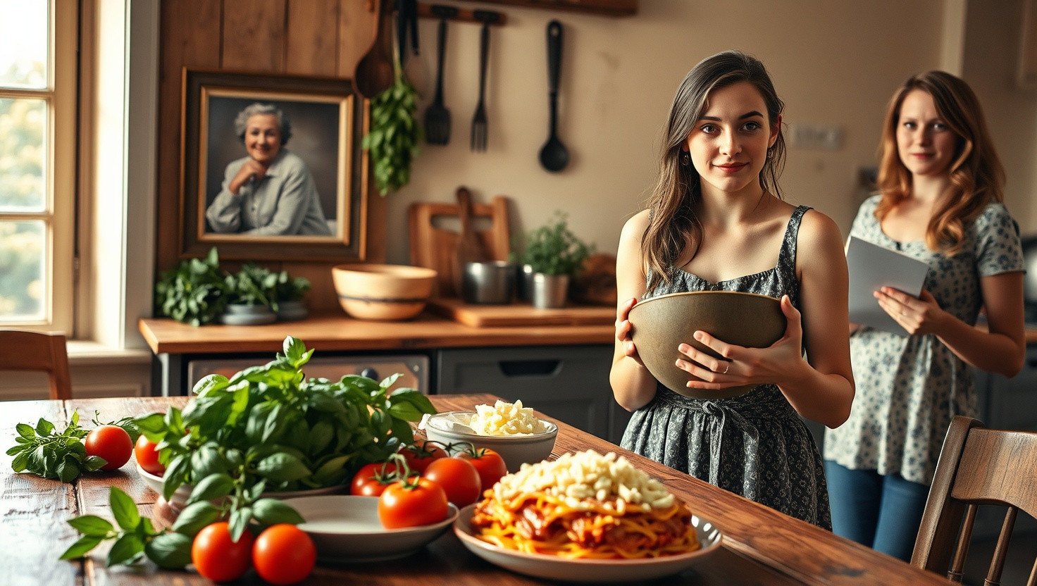 Debating Whether to Share Grandmas Famous Lasagna Recipe with Vegan Cousin for Family Dinner - WIBTA?