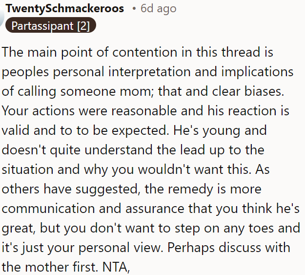 OP's actions were reasonable, and the reaction was expected due to his age and lack of understanding.