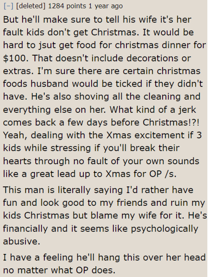 He's going to place all the blame on his wife while he's having a good time in Qatar.