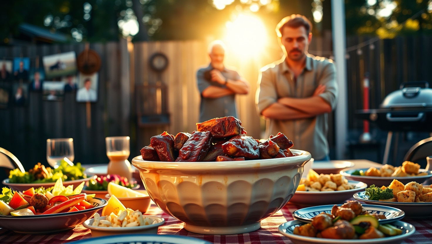 Uncle Banned from Family Dinner for Trying to Steal Secret BBQ Sauce Recipe
