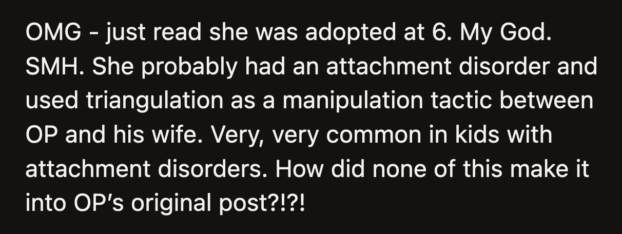 OP failed to include all relevant information because it didn't fit the narrative that they were the victims.