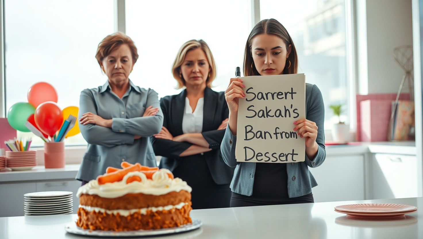 Debating Banning Boss from Office Kitchen After Dessert Conflict