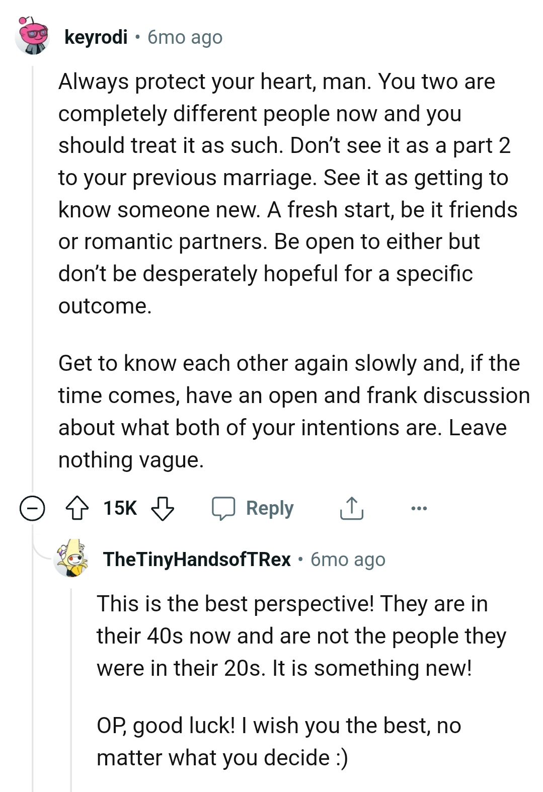 It's a fresh start, be it friends or romantic partners