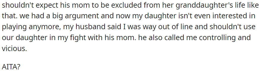 We had a big argument