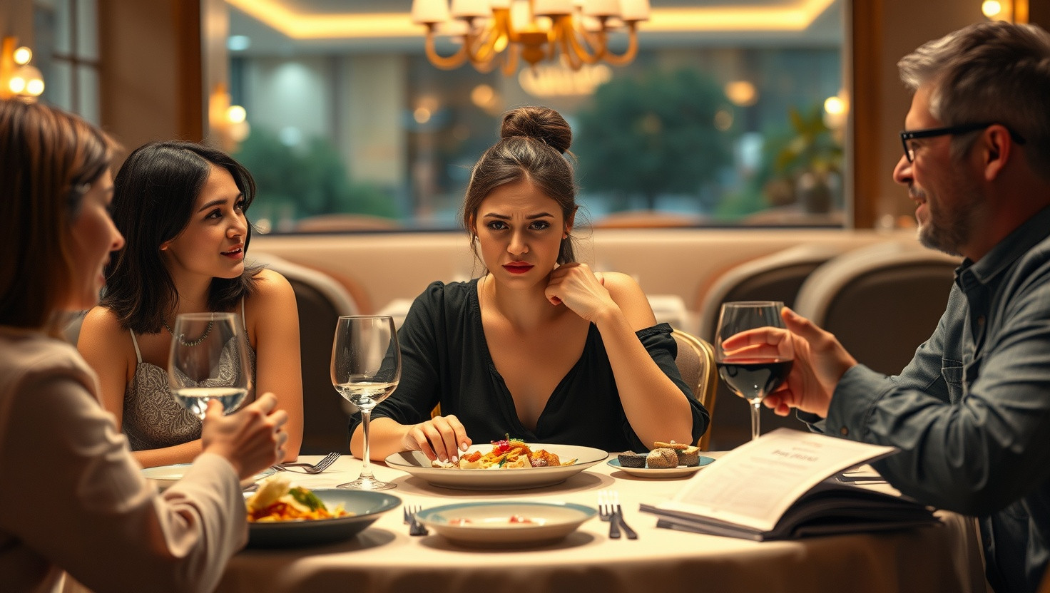 Debating Dining Dilemmas: Should I Have Stormed Out of the Restaurant Over Peer Pressure?