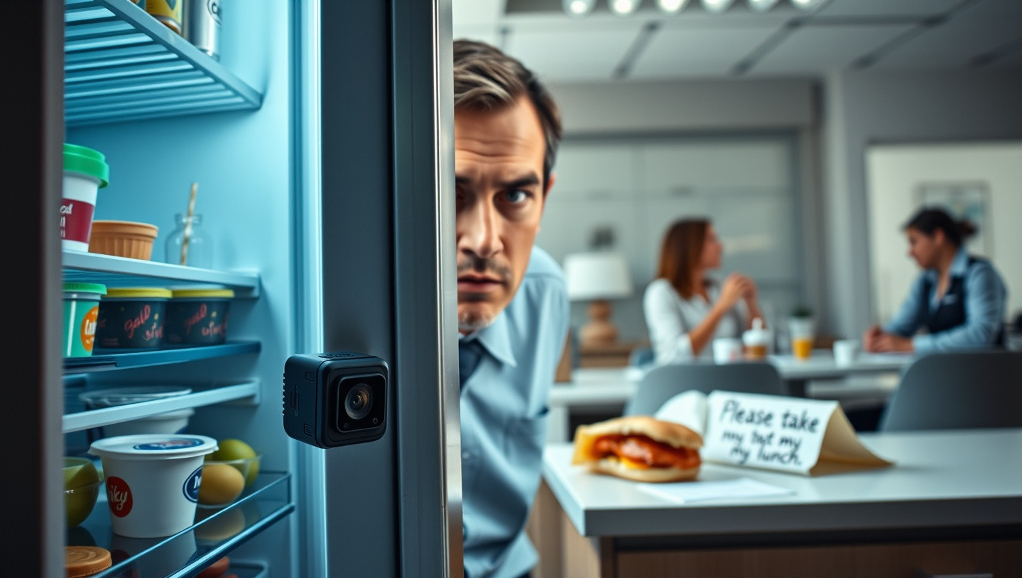 Caught: Office Lunch Thief Exposed by Secret Camera