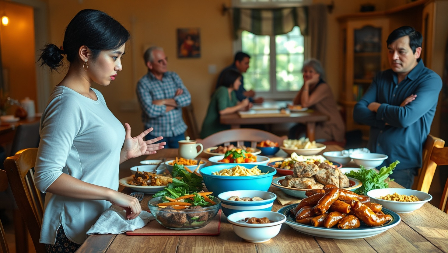 Should I Cook Meat Despite Being Vegetarian for Family Potluck?