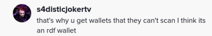Getting wallets that can't scan
