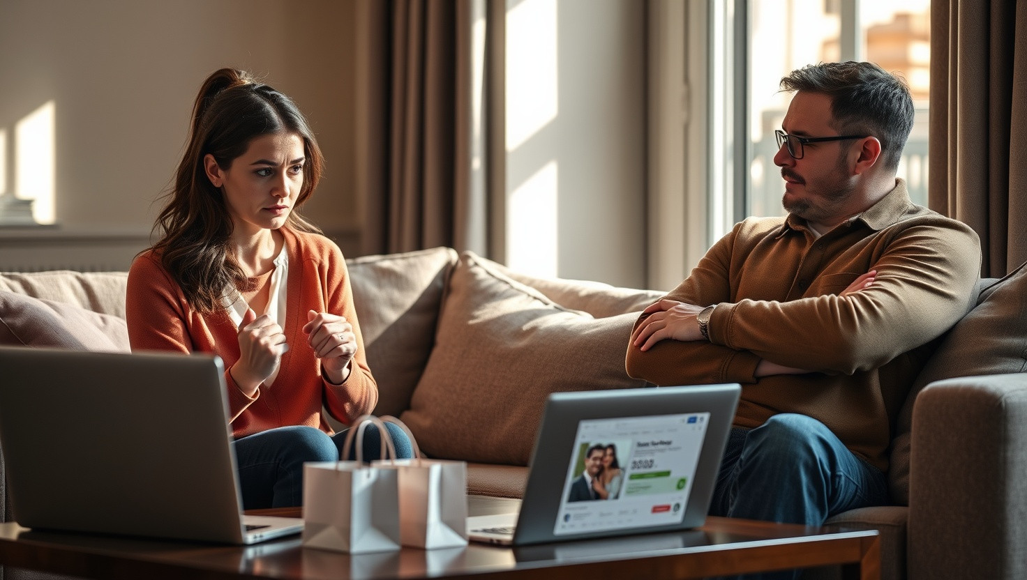 Partners Secret Shopping Addiction Drains Savings: Confrontation Ahead?