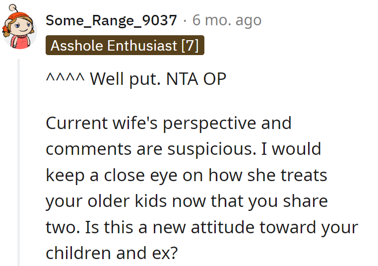 Wife's comments raise an eyebrow. Is this a character shift or just a plot twist with the older kids?