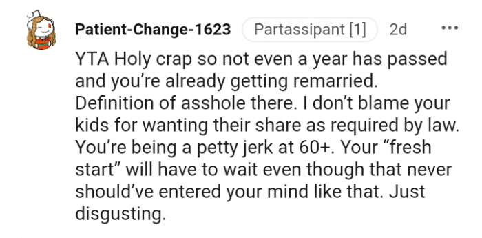 You're getting married and not even a year has passed