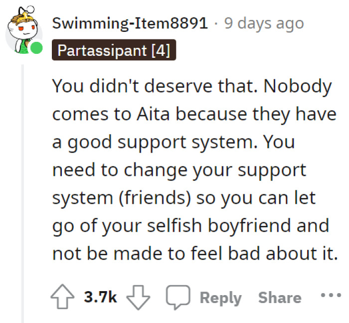 Yeah, boycott the boyfriend, boycott the friends!