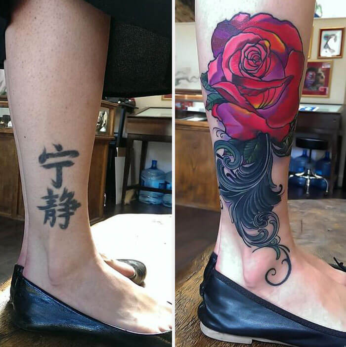 4. Rose in place of Kanji... Awesome