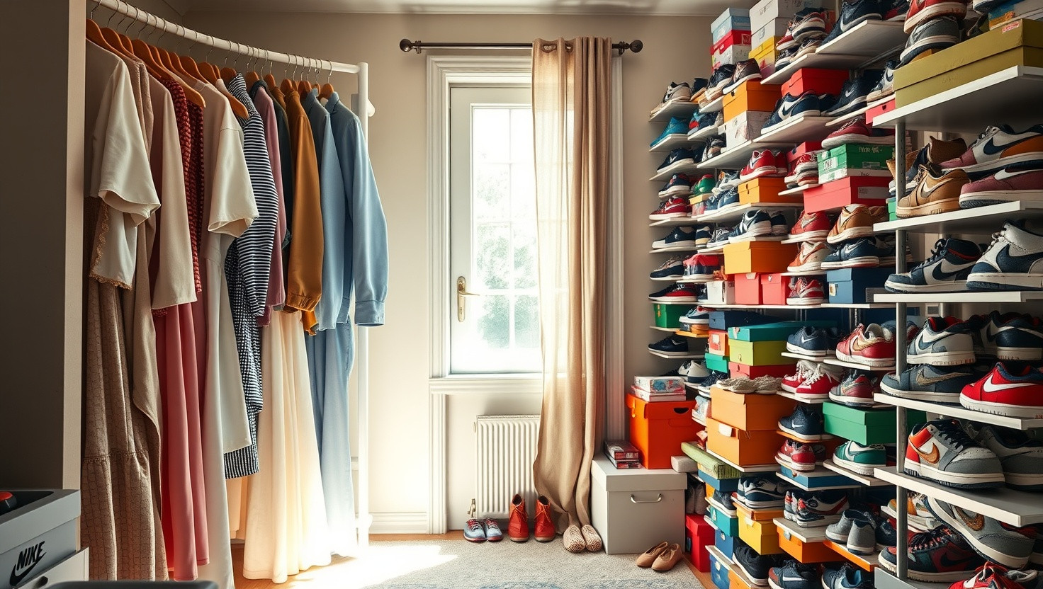 Struggling with Partners Massive Shoe Collection in Shared Closet: AITA for Wanting My Own Space?