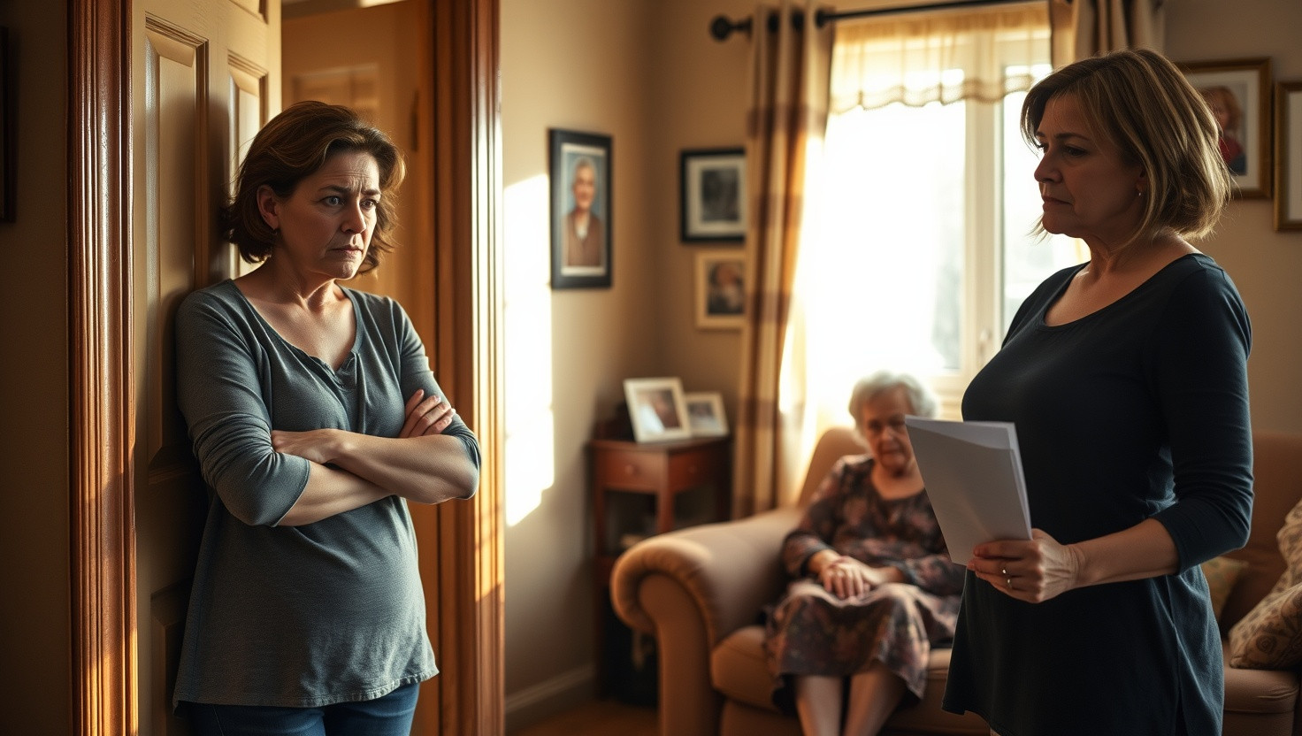 Confronting Family Friend for Secretly Borrowing Money from Elderly Mother