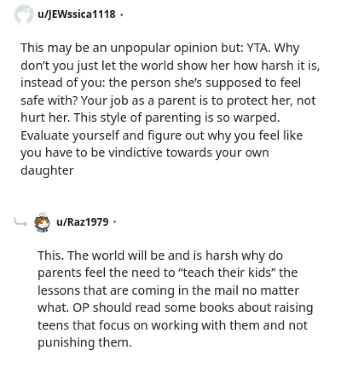 Parenting style is criticized as vindictive and warped