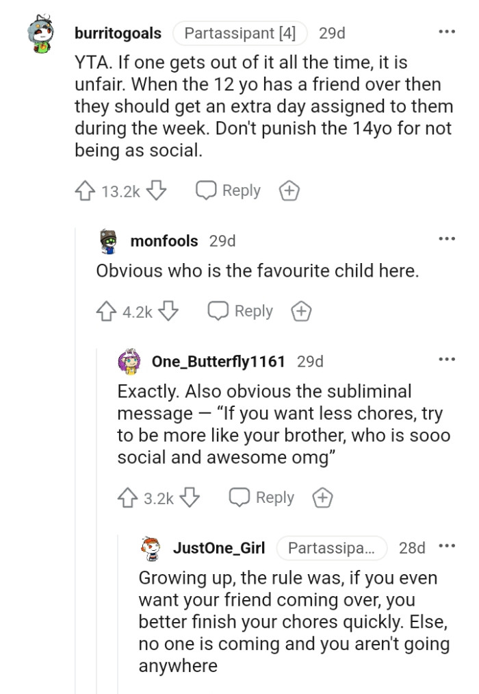 The OP doesn't have to punish her older son just because he isn't as social as the younger one