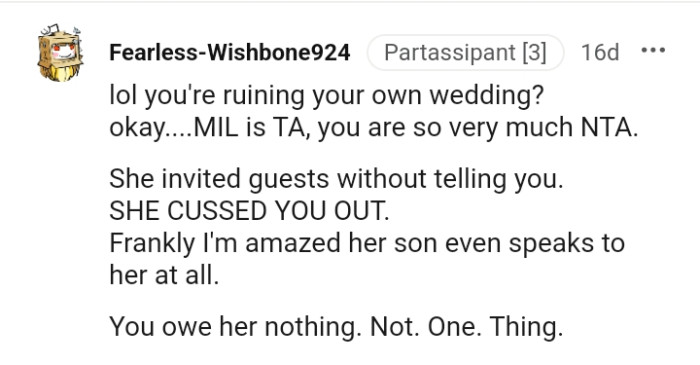 Why would she even invite guests without informing the OP first?