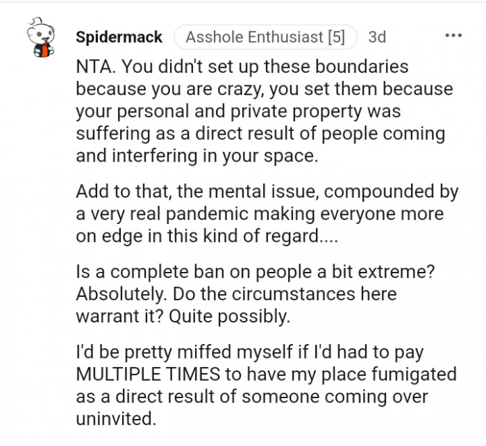 Is a complete ban on people a bit extreme?