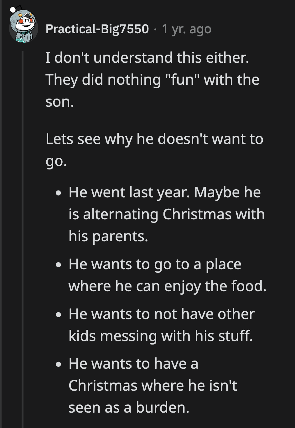 The terrible experience he had with Nathan's family would turn anyone off from spending another holiday with them.