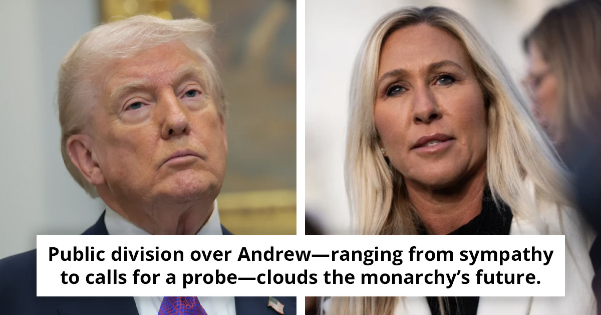 Marjorie Taylor Greene reacts strongly to Andrew's arrest, criticizing both Trump and Epstein.