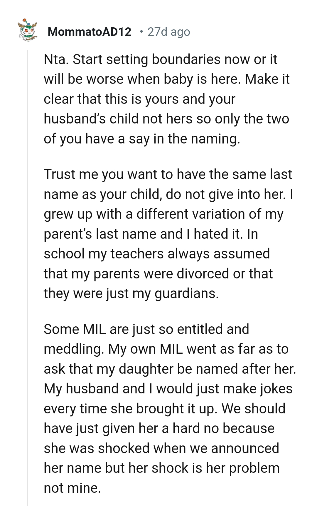 Don't give in to her