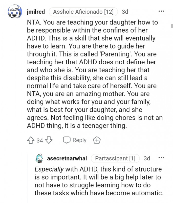 You are teaching her that she can still lead a normal life