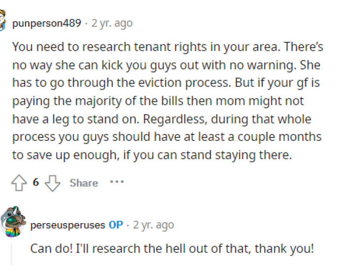 They definitely need to examine the legality of all of this and do it the proper way because it's clear that she's taking advantage of them, so I would do anything legally if I had to.