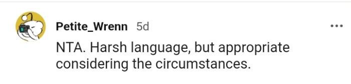 Considering the circumstances...