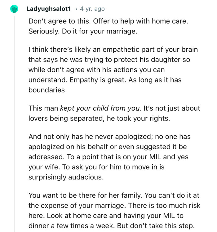 “This man kept your child from you. It’s not just about lovers being separated; he took your rights.”