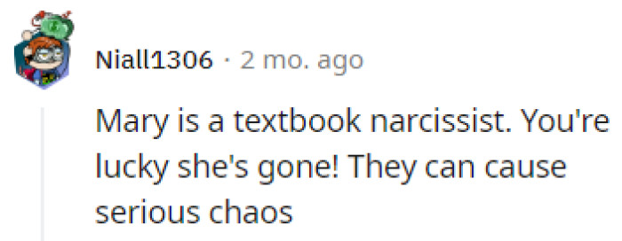 A textbook narcissist