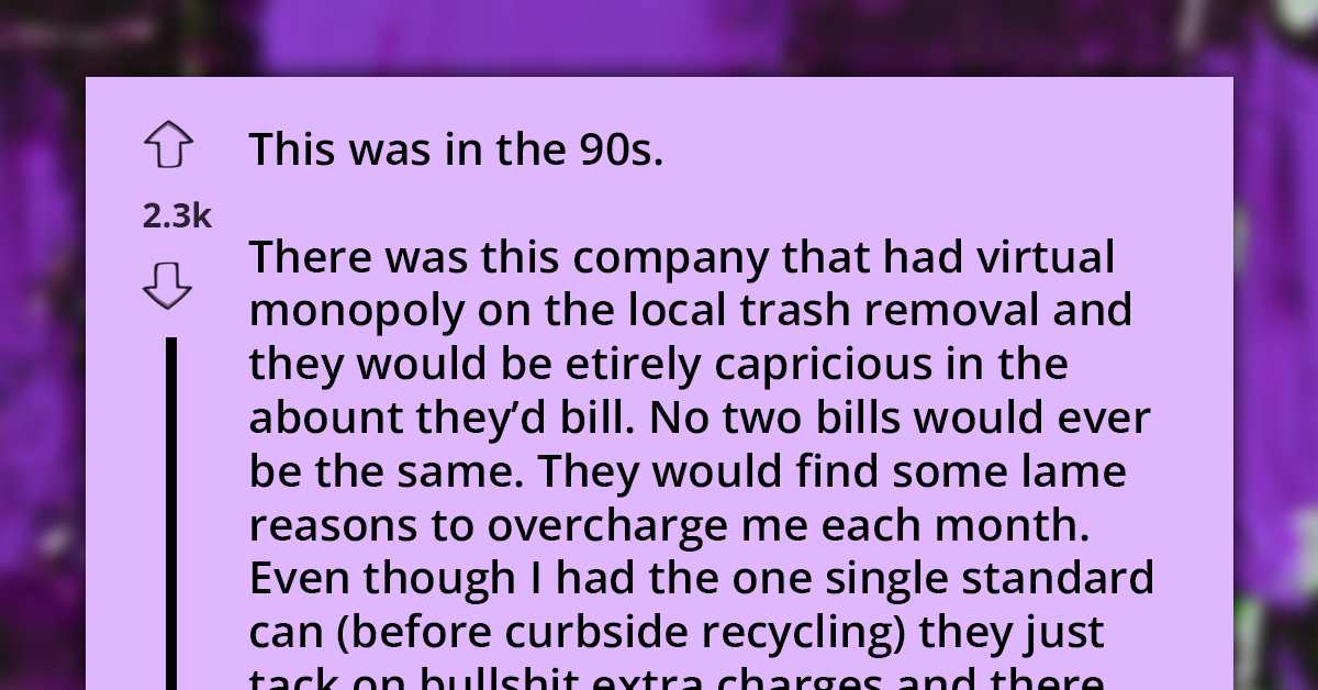 Employee Shares How They Outsmarted Monopolistic Trash Company By Folding Checks To Get Them Sliced In Half