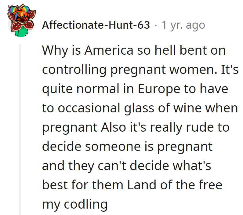 Land of the free, not the codling!