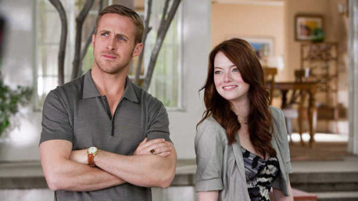 15. The movie 'Crazy, Stupid, Love' starring Emma Stone, Ryan Gosling, and Steve Carell