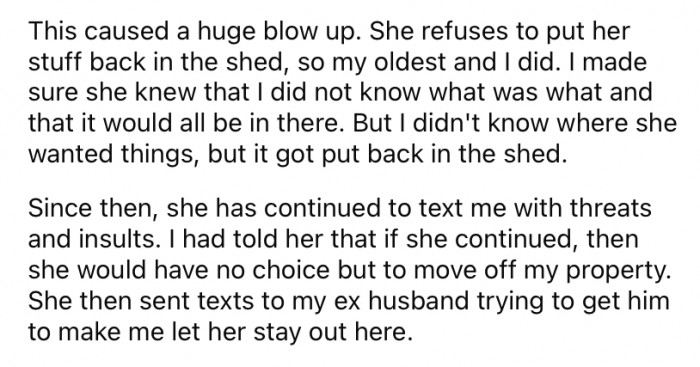 Ever since, OP's cousin has been sending her threatening messages and insults.