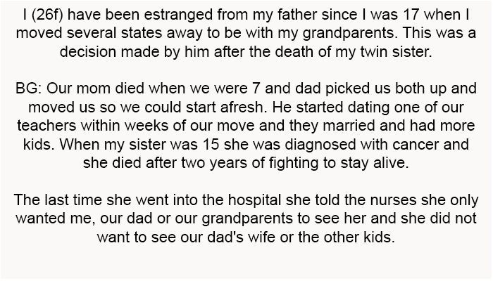 Our mom died when we were 7