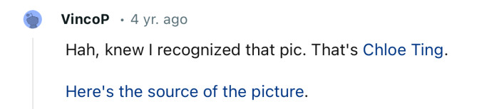 Apparently, the girl in the picture is Chloe Ting, a blogger on Chictopia