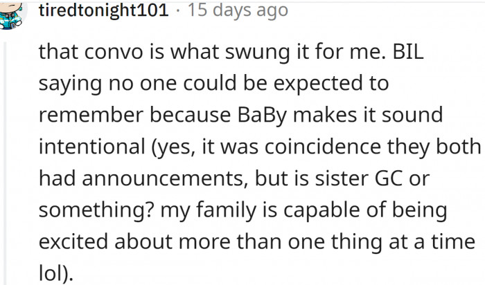 Most people are capable of being excited about more than one thing at a time
